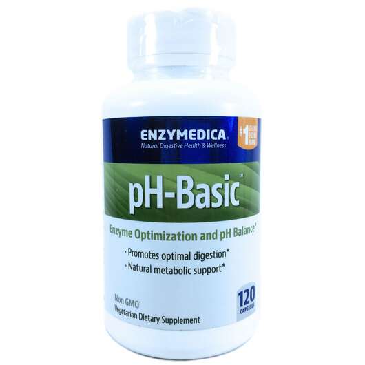 Основне фото товара Enzymedica, Enzyme pH-Basic, Підтримка рівня pH, 120 капсул
