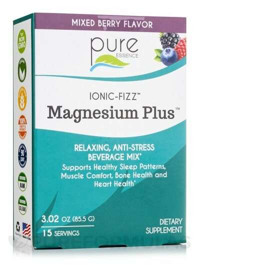 Основное фото товара Магний, Ionic-Fizz Magnesium Plus Mixed Berry Flavor Box of 15...
