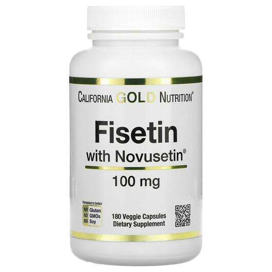 Основне фото товара Fisetin with Novusetin, Фізетин з новусетіном 100 мг, 180 капсул