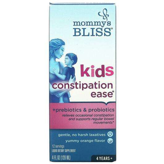 Основне фото товара Mommy's Bliss, Kids Constipation Ease, Пробіотики для дітей, 1...