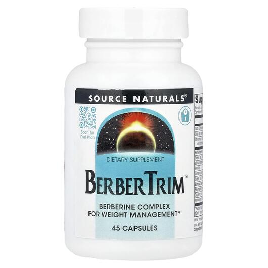 Основне фото товара Source Naturals, BerberTrim, Берберин, 45 капсул
