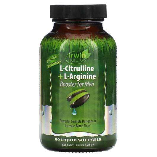 Основное фото товара Irwin Naturals, L-Аргинин, L-Citrulline + L-Arginine Booster f...