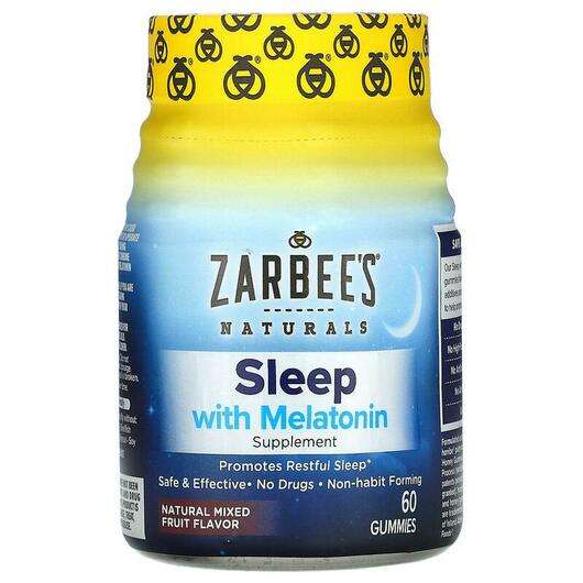 Основне фото товара Zarbees, Sleep with Melatonin Natural Mixed Fruit, Мелатонін, ...