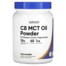 Nutricost, C8 MCT Oil Powder Unflavored, 454 g