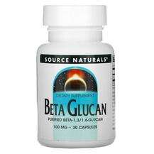 Source Naturals, Beta Glucan 100 mg, 30 Capsules