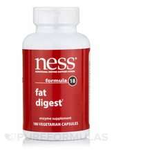 Ness Enzymes, Fat Digest Formula 18, Ферменти, 180 капсул