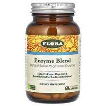 Flora, Ферменты пищеварения, Enzyme Blend, 60 капсул