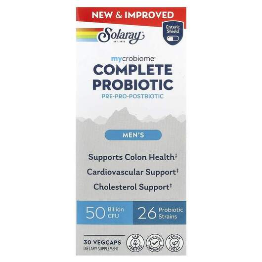 Основное фото товара Пробиотики, Mycrobiome Complete Probiotic Men's, 30 капсул