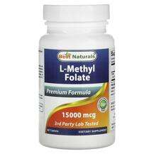 Best Naturals, L-Methyl Folate 15000 mcg, 60 Tablets