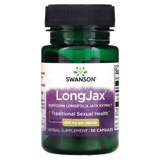 Основне фото товара Swanson, LongJax Eurycoma Longifolia Jack Extract 400 mg, Тонг...