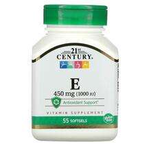 21st Century, Витамин E 450 мг 1000 МЕ, E 450 mg 1000 IU, 55 к...