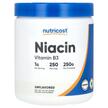 Фото товару Nutricost, Niacin Unflavored, Вітамін B3 Ніацин, 250 г