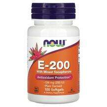 Now, E-200 with Mixed Tocopherols 134 mg 200 IU, Вітамін E Ток...