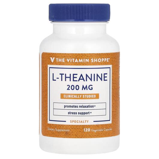 Основне фото товара TheVitaminShoppe, L-Theanine 200 mg, L-Теанін, 120 капсул