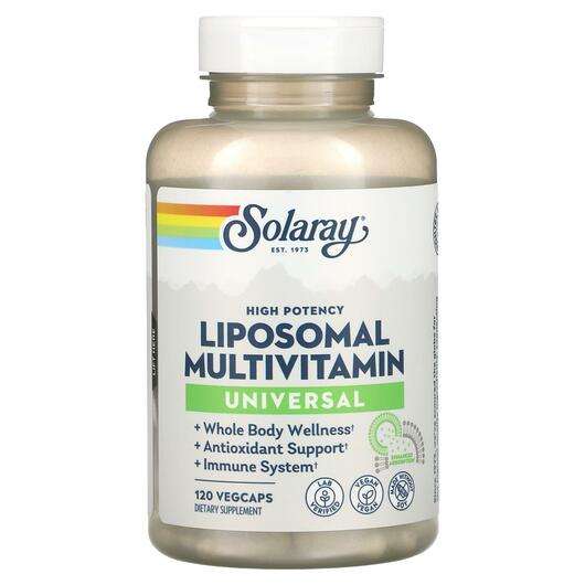 Основное фото товара Solaray, Мультивитамины, Liposomal Multi Universal, 120 капсул