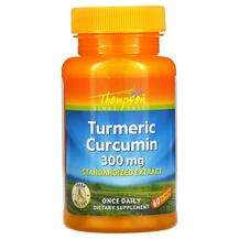 Thompson, Turmeric Curcumin 300 mg, 60 Vegetarian Capsules