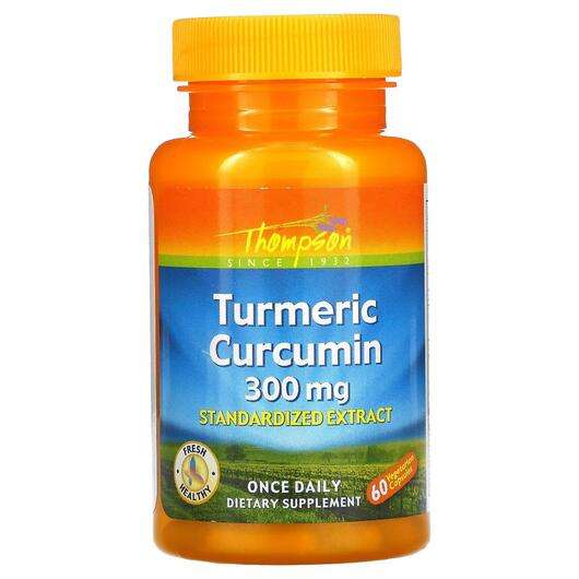 Основное фото товара Thompson, Куркумин, Turmeric Curcumin 300 mg, 60 капсул