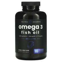 NutraChamps, Рыбий жир Омега-3, Omega 3 Fish Oil, 180 капсул