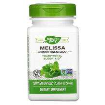Nature's Way, Мелисса 500 мг Листья, Melissa 500 mg, 100 капсул
