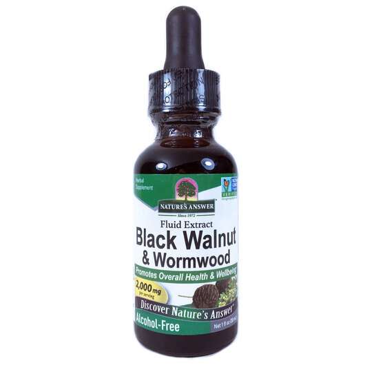 Black Walnut & Wormwood, Черный грецкий орех 2000 мг, 30 мл