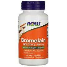 Now, Бромелайн 500 мг, Bromelain 500 mg, 60 капсул