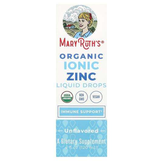 Основне фото товара MaryRuth's, Organic Ionic Zinc Liquid Drops Unflavored, Цинк Р...