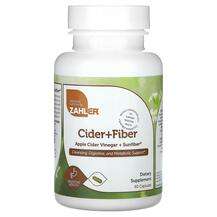 Zahler, Apple Cider Vinegar + Sunfiber, Оцет, 60 капсул