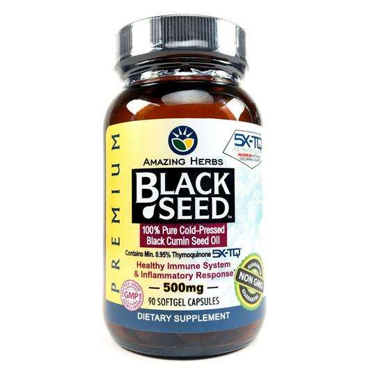Black Seed 500 mg, Чорний кмин 500 мг, 90 капсул