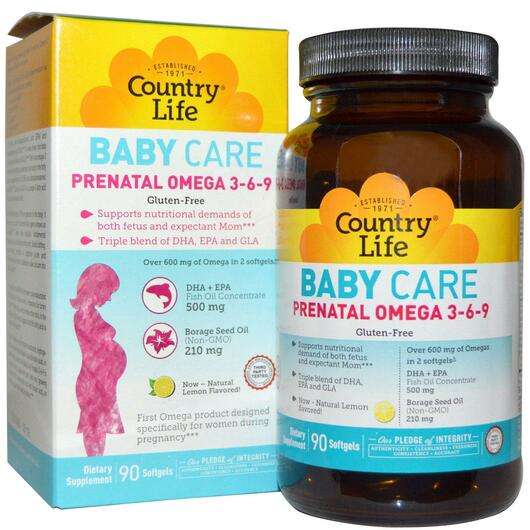 Основное фото товара Baby Care Пренатальная Омега 3-6-9 Лимон, Baby Care Prenatal O...