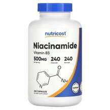Nutricost, Niacinamide Vitamin B3 500 mg, Ніацинамід, 240 капсул