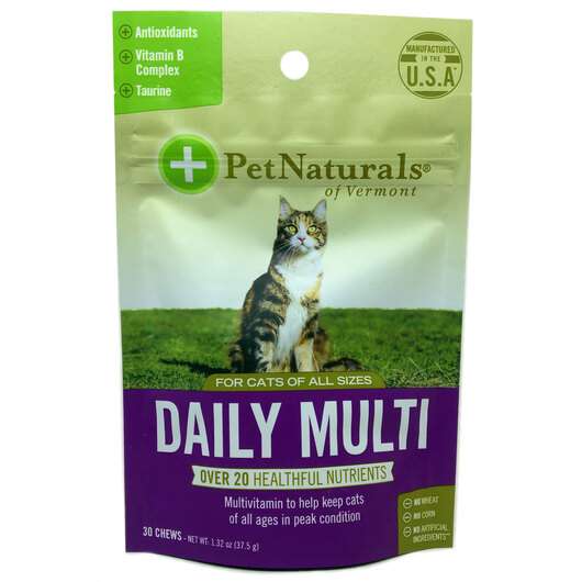 Daily Multi For Cats 30 Chews, Мультивітаміни для кішок, 37.5 г