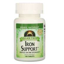 Source Naturals, Vegan True Iron Support 180, Веганські Залізо...