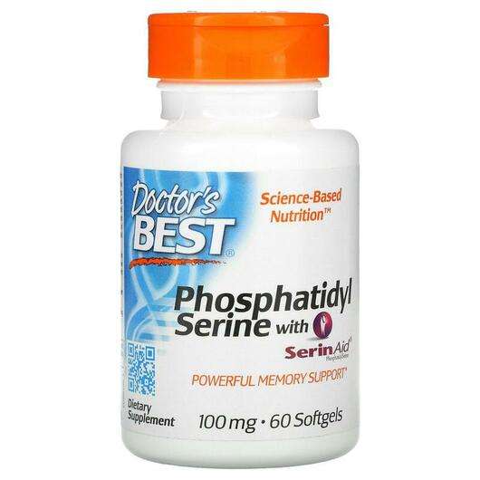 Основне фото товара Doctor's Best, Phosphatidylserine 100 mg, Фосфатидилсерин...