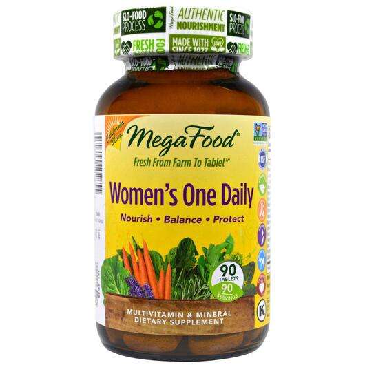 Основное фото товара Mega Food, Мультивитамины, Women's One Daily, 90 таблеток