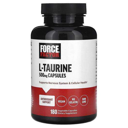 Основне фото товара Force Factor, L-Taurine 500 mg, L-Таурин, 180 капсул