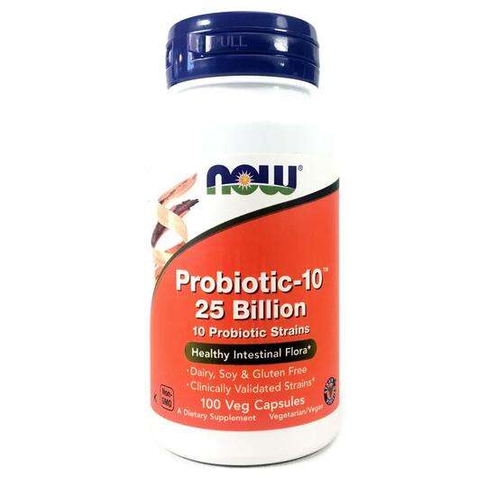Основное фото товара Now, Пробиотики 25 млрд, Probiotic-10 25 Bn, 100 капсул
