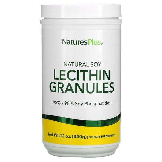 Основне фото товара Natures Plus, Lecithin Granules, Соєвий лецитин, 340 г