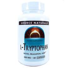Source Naturals, L-Tryptophan 500 mg, L-Триптофан 500 мг, 60 к...