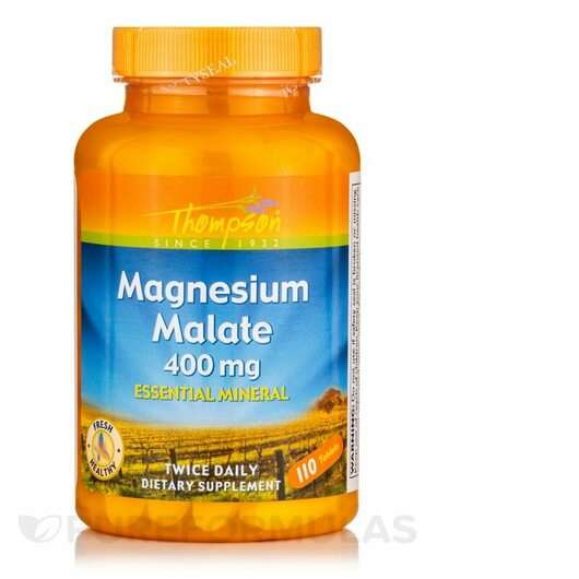 Основное фото товара Thompson, Магний, Magnesium Malate 400 mg, 110 таблеток