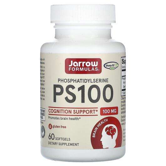 Основне фото товара Jarrow Formulas, PS 100, Фосфатидилсерин 100 мг, 60 капсул