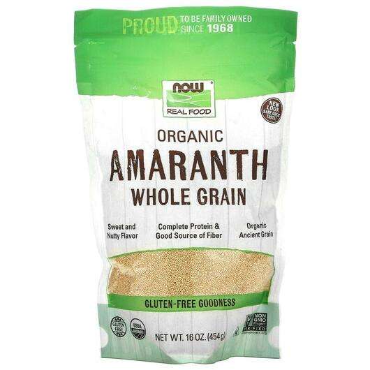 Основне фото товара Now, Amaranth Whole Grain, Амарант, 454 г