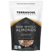 Terrasoul Superfoods, Raw Whole Almonds Unpasteurized, 454 g