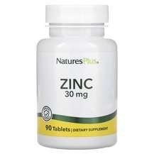 Natures Plus, Хелатный Цинк 30 мг, Zinc Chelated 30 mg, 90 таб...
