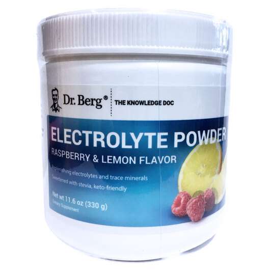 Electrolyte Powder Raspberry & Lemon Natural Flavor, Електроліти, 345 г