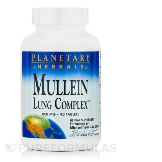 Основное фото товара Planetary Herbals, Поддержка органов дыхания, Mullein Lung Com...
