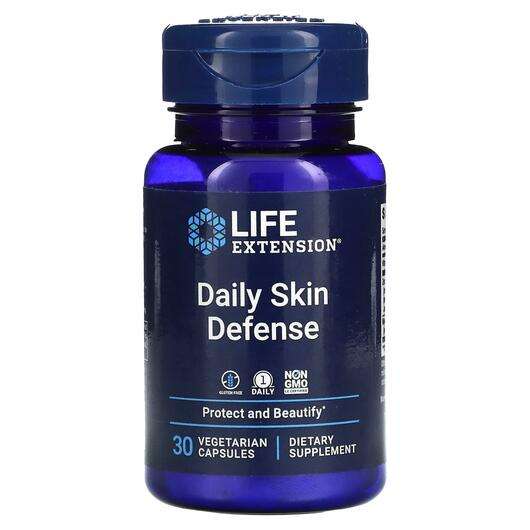 Основне фото товара Life Extension, Daily Skin Defense, Вітаміни для шкіри, 30 капсул