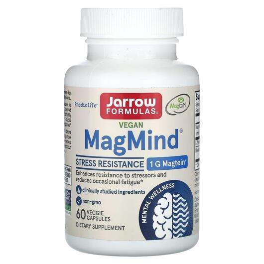 Основное фото товара Jarrow Formulas, Магний, Vegan MagMind Stress Resistance, 60 к...