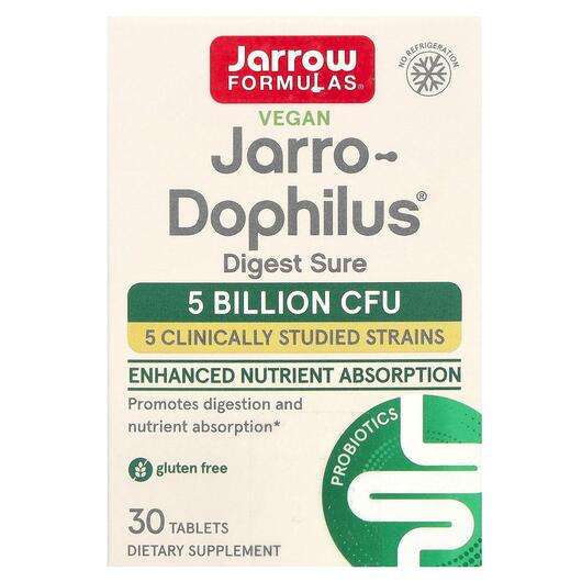 Основное фото товара Jarrow Formulas, Пробиотики, Jarro-Dophilus Digest Sure, 30 ка...