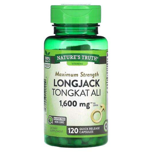Основне фото товара Nature's Truth, Longjack Tongkat Ali 1600 mg, Тонгкат Алі, 120...
