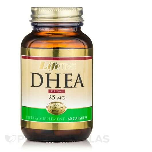 Основне фото товара LifeTime, DHEA 25 mg, Дегідроепіандростерон, 60 капсул